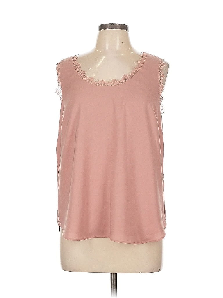 Pre-owned Ann Taylor Sleeveless Blouse In Pink