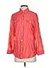 Chico's Hearts Red Orange Long Sleeve Button-Down Shirt Size S (estimated) - photo 1