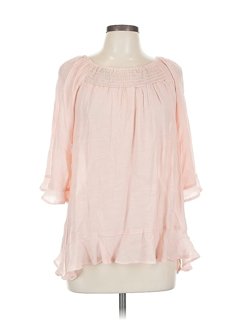 Pre-owned Forgotten Grace 3/4 Sleeve Blouse In Pink