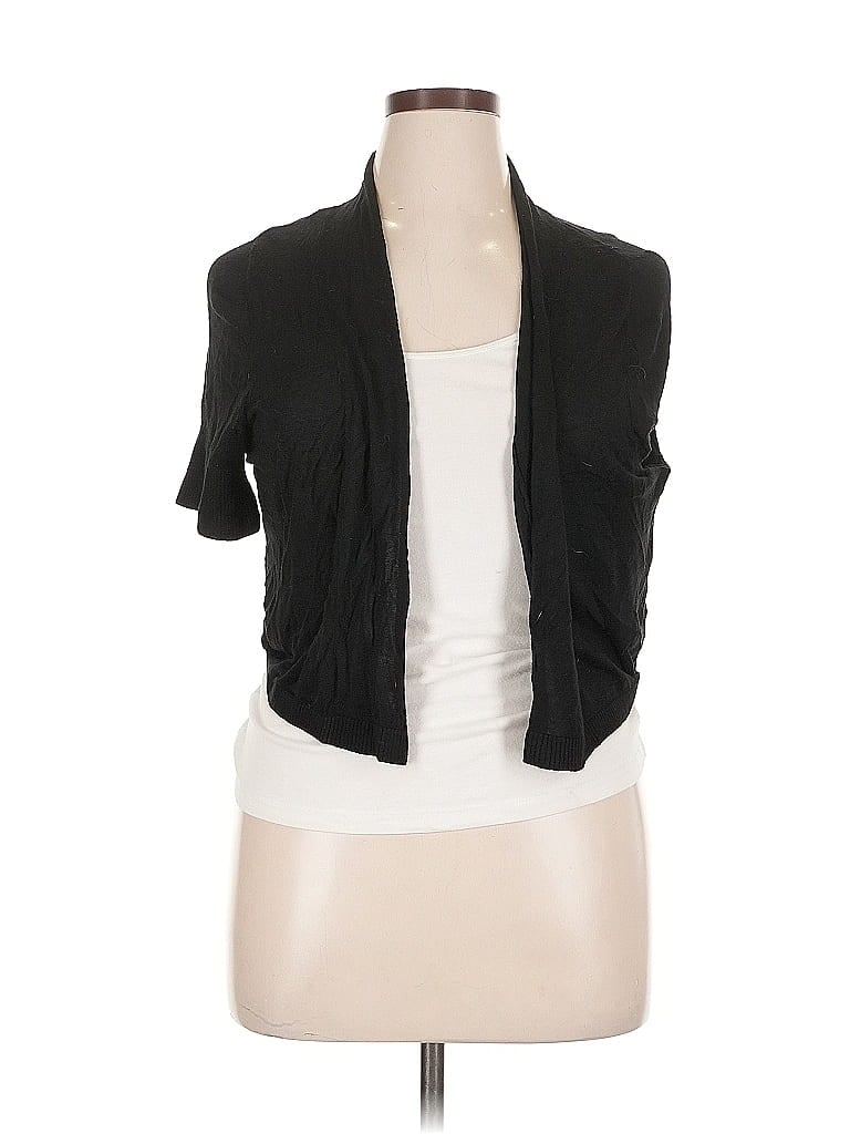 Pre-owned Lane Bryant Cardigan Sweater In Black