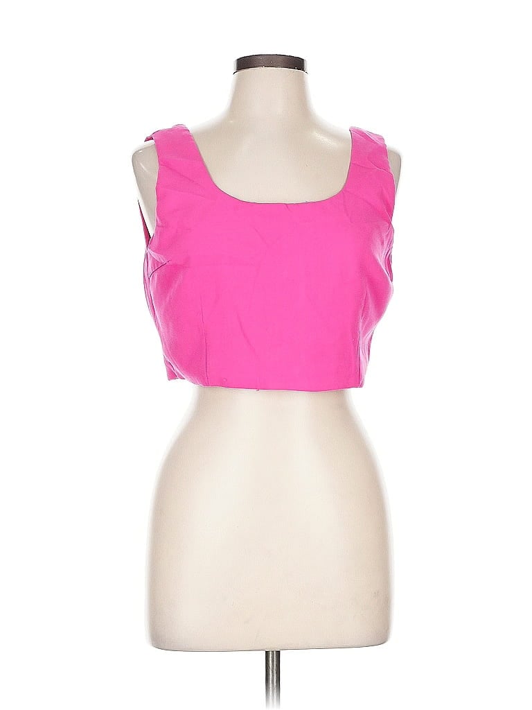 Pre-owned Lulus Tank Top Pink Strapless Neckline Tops