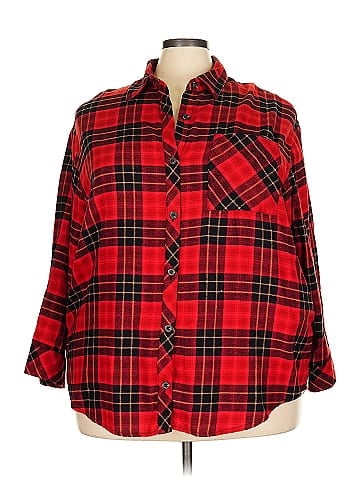 Wild Fable 3/4 Sleeve Button-Down Shirt (view 1)