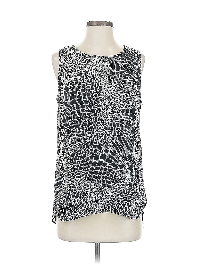Pre-owned Halogen Sleeveless Blouse In Silver
