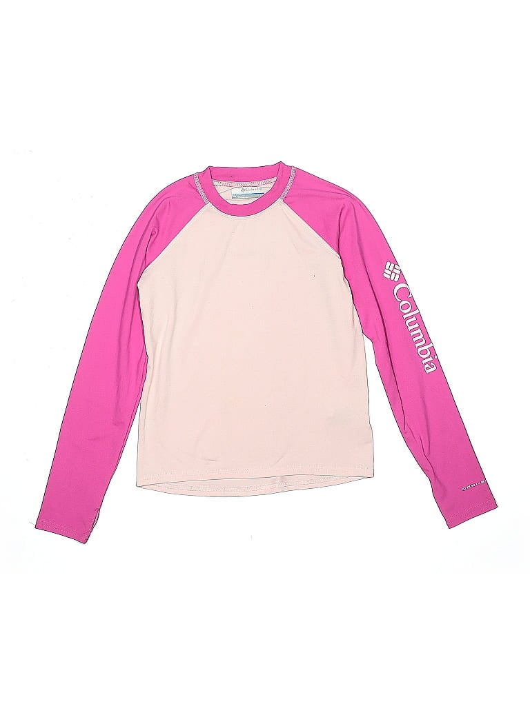 Click to view more detailed imagery on our partner's website Pre-owned Columbia Kids' Long Sleeve T-shirt In Pink