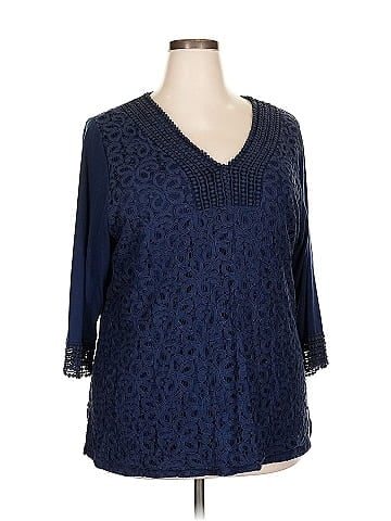 Roz & Ali 3/4 Sleeve Blouse (view 1)