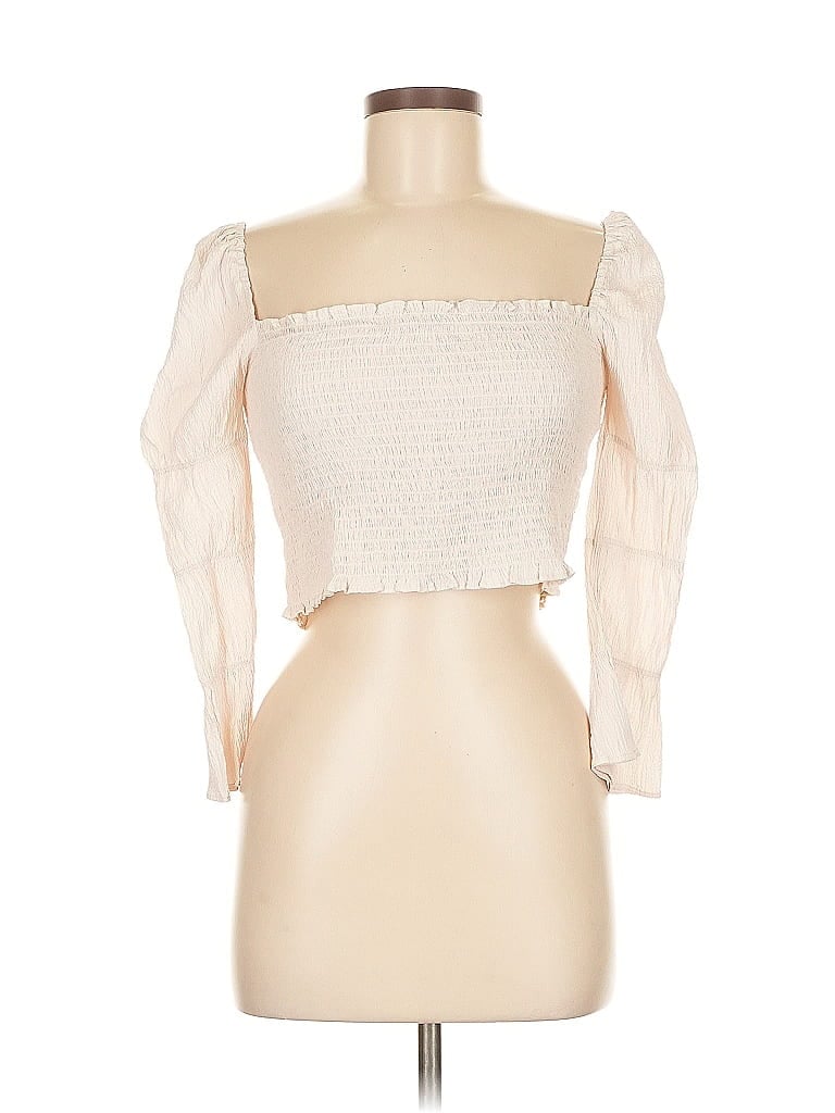 Click to view more detailed imagery on our partner's website Pre-owned Storia 3/4 Sleeve Blouse In White