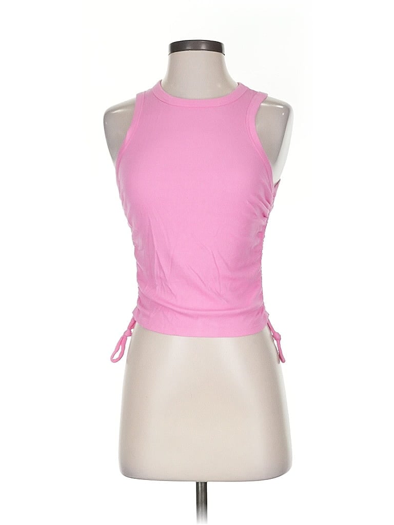 Pre-owned All In Motion Tank Top Pink Halter Neckline Tops