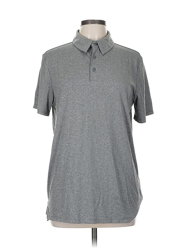 Pre-owned All In Motion Short Sleeve Polo Shirt In Gray