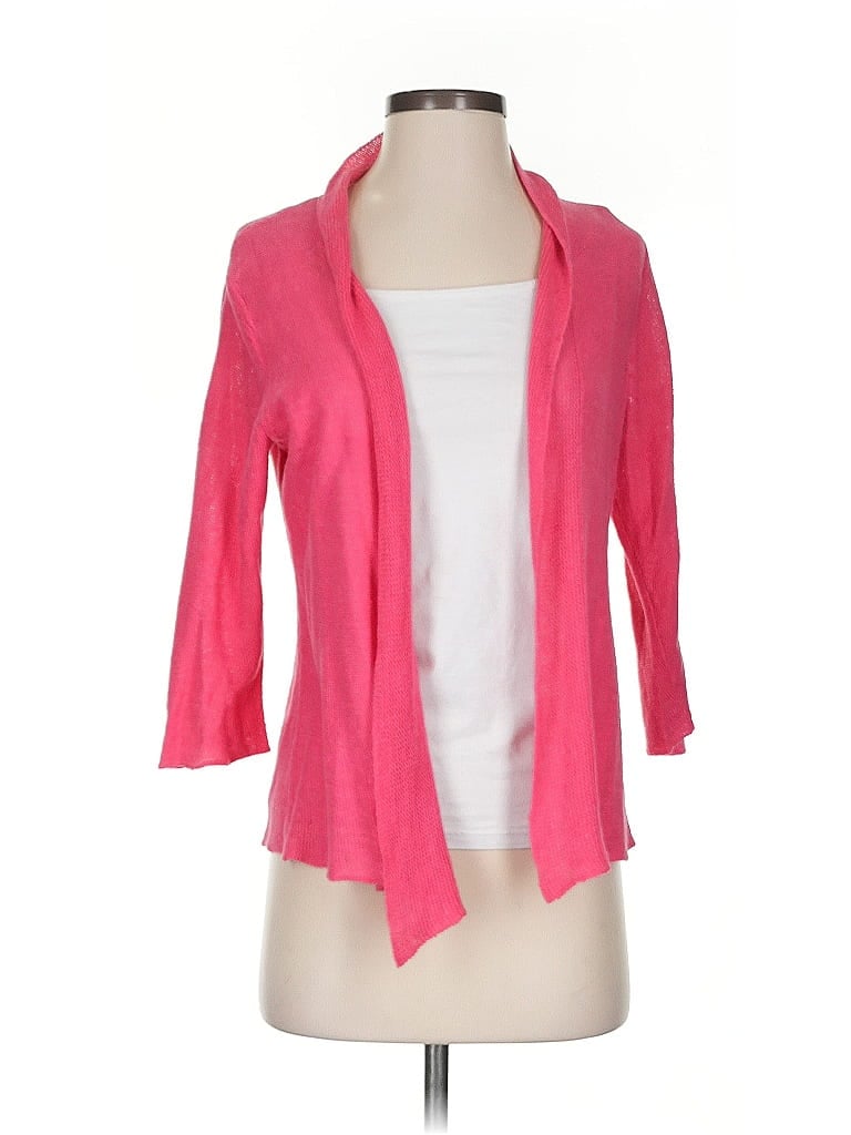 Pre-owned Eileen Fisher Cardigan Sweater In Pink