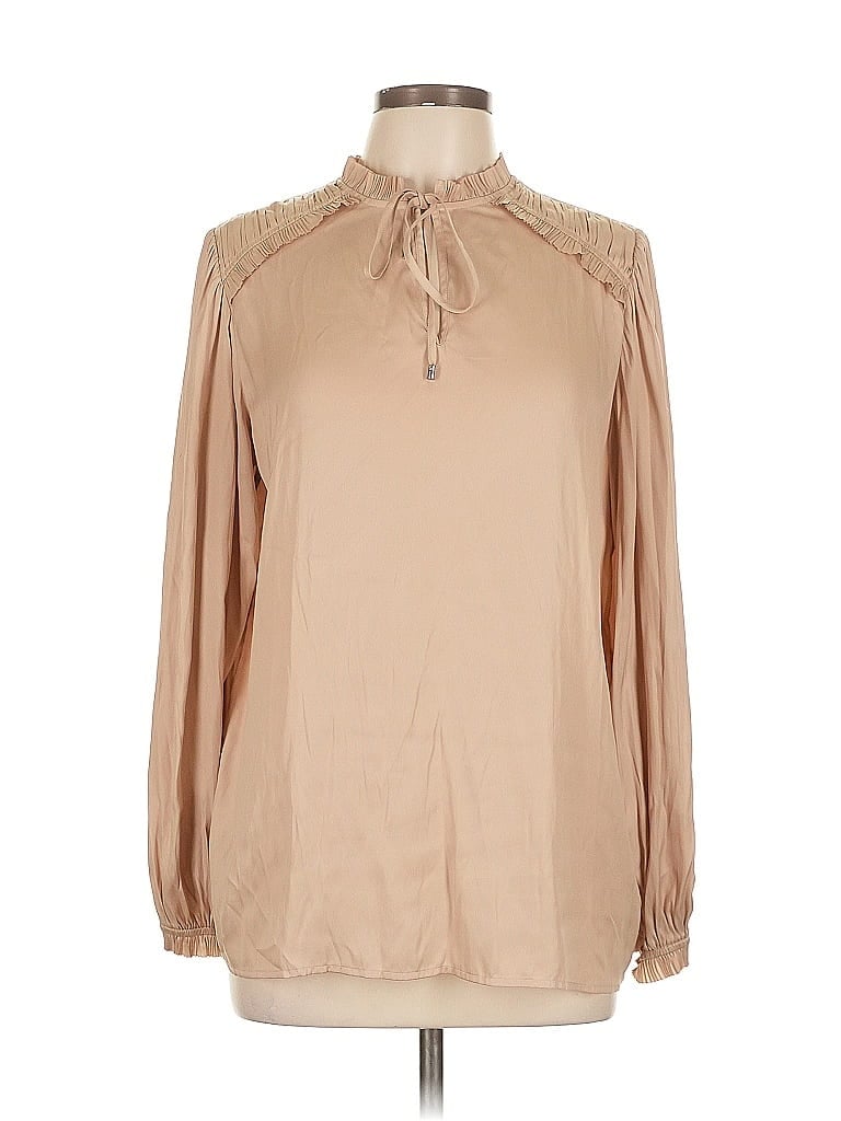 Pre-owned Elie Tahari Long Sleeve Blouse In Brown
