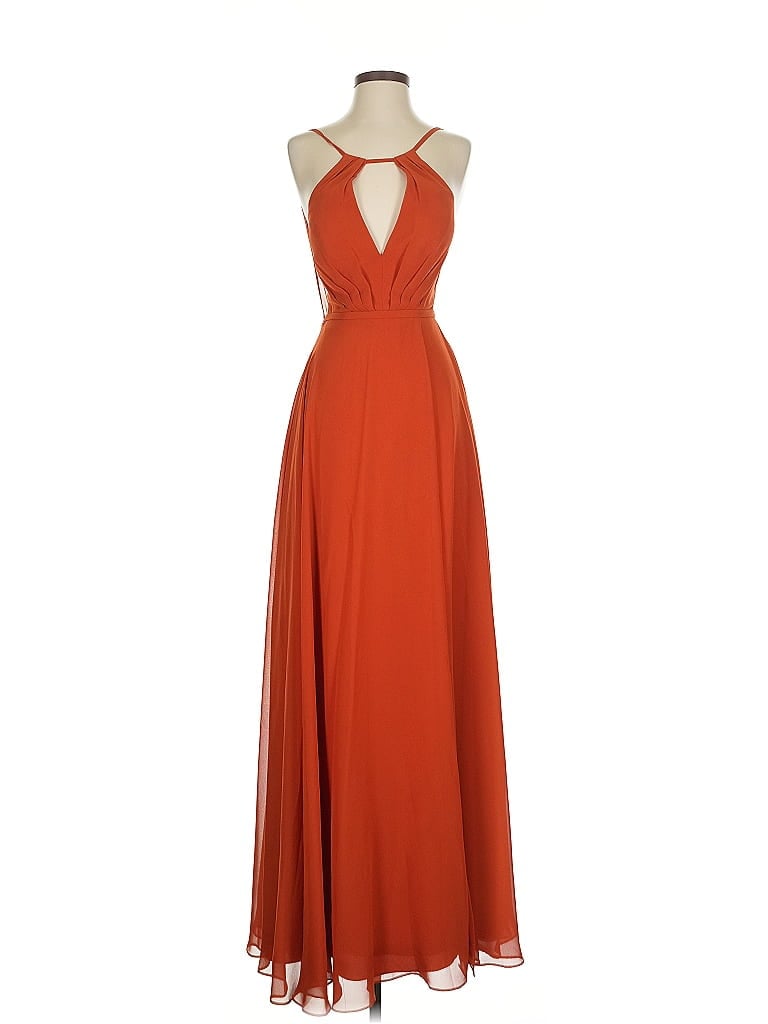 Pre-owned Azazie Cocktail Dress In Orange