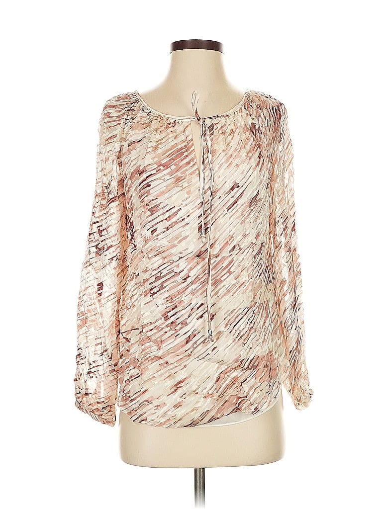 Pre-owned White House Black Market 3/4 Sleeve T-shirt In White