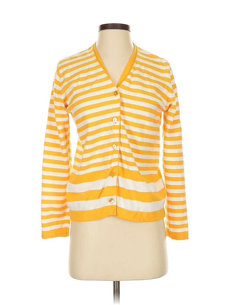 Pre-owned Lemon Grass Cardigan Sweater In Yellow
