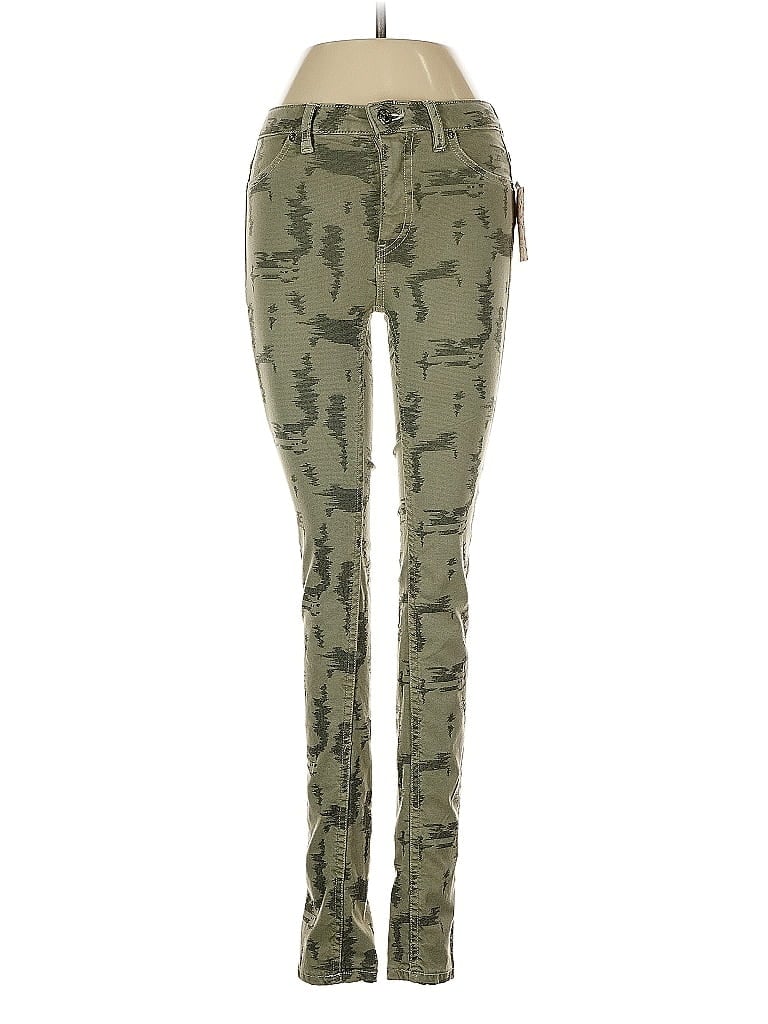 Pre-owned Free People Casual Pants In Green