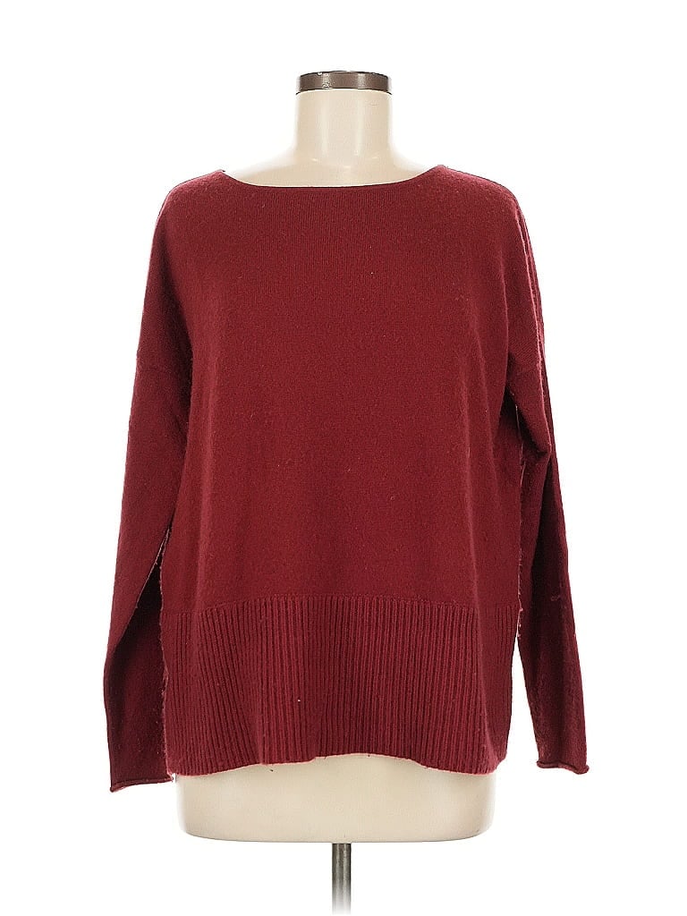 Pre-owned Diane Von Furstenberg Wool Pullover Sweater In Burgundy