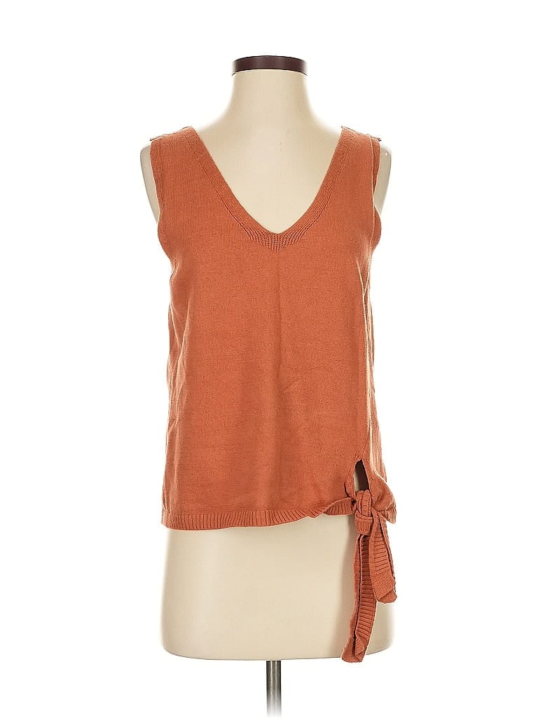 Pre-owned Simply Vera Vera Wang Sweater Vest In Orange