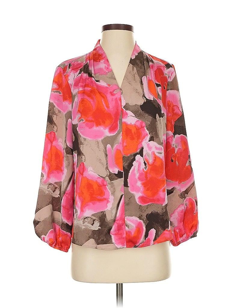 NIC + ZOE Pre-owned 3/4 Sleeve Blouse In Pink