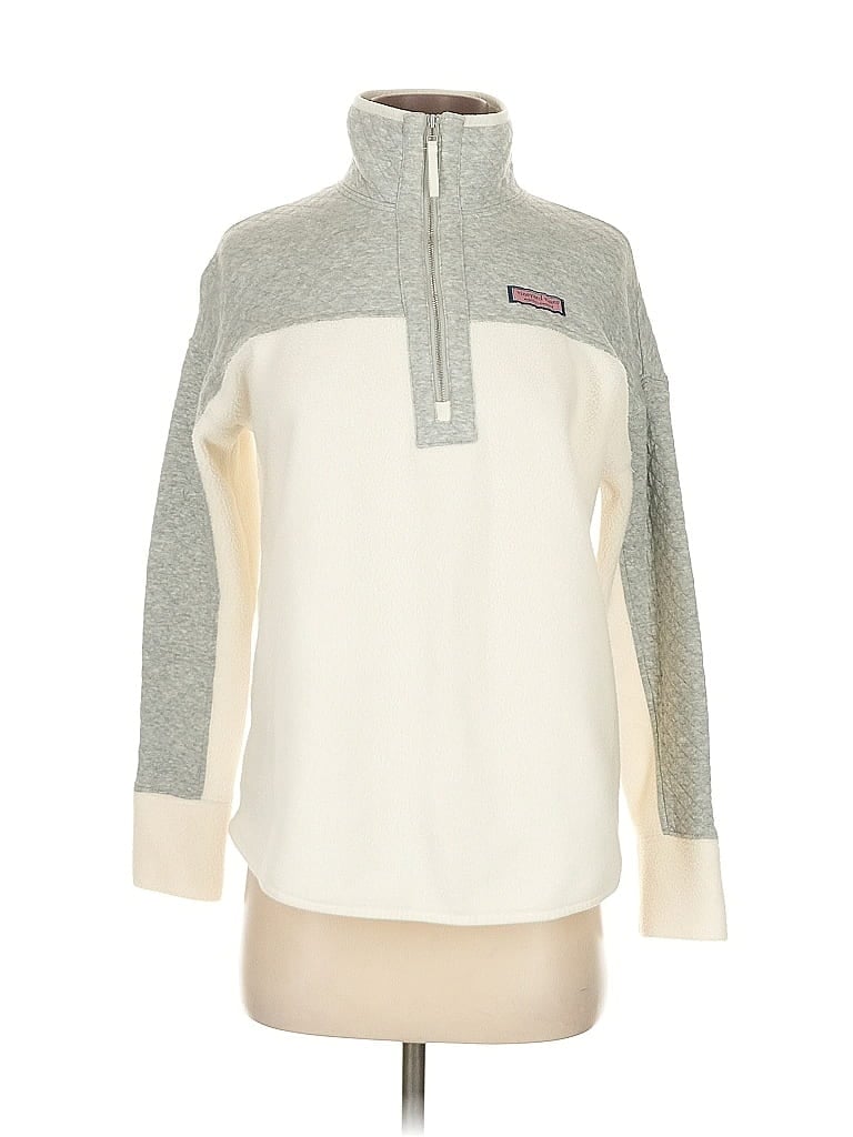 Pre-owned Vineyard Vines Pullover Sweater In White