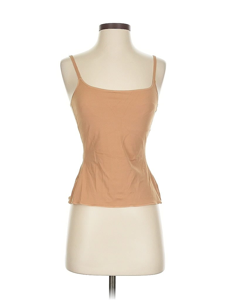 Pre-owned Unbranded Tank Top Tan Strapless Neckline Tops In Brown