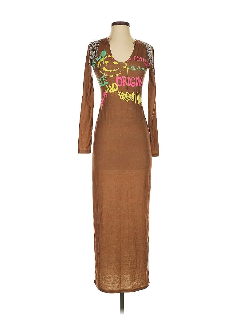 Pre-owned Fashion Nova Casual Dress In Brown