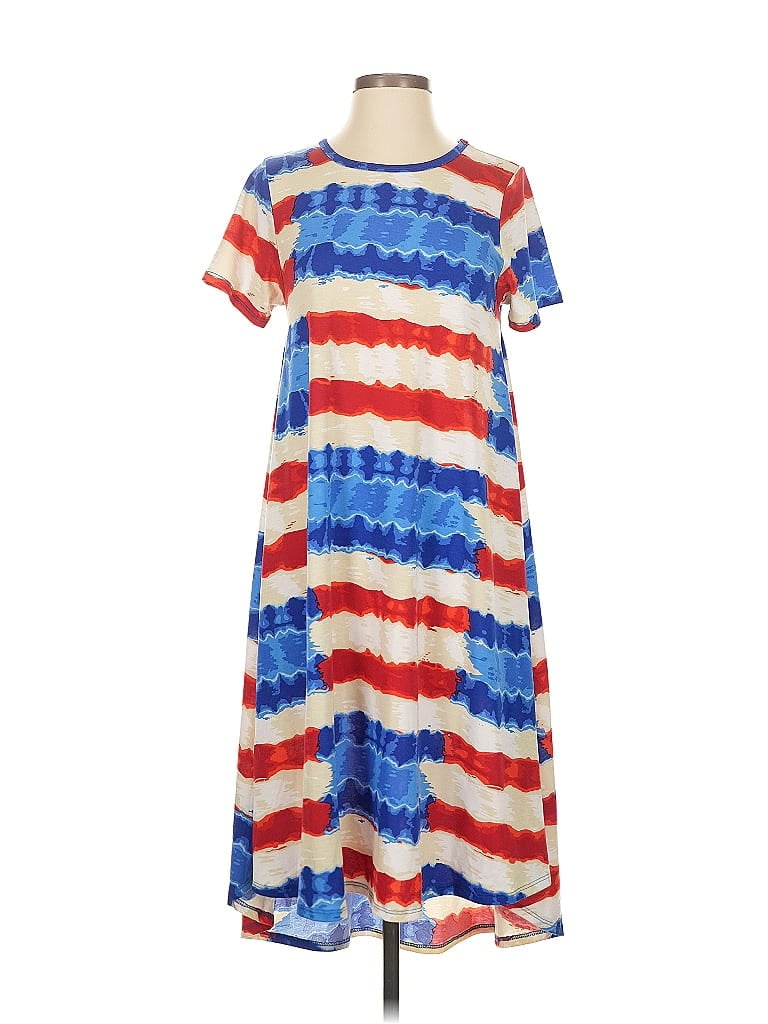 Pre-owned Lularoe Casual Dress In Blue