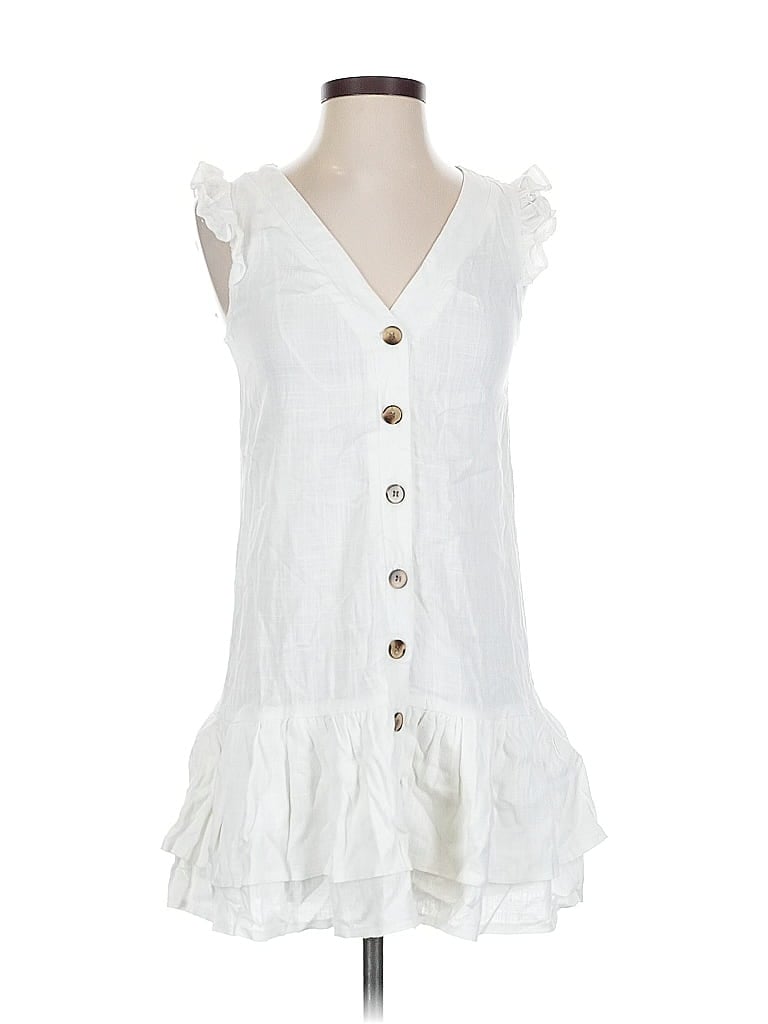Pre-owned Polly Casual Dress In White