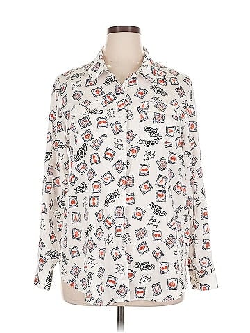 Karl Lagerfeld Paris Long Sleeve Blouse (view 1)