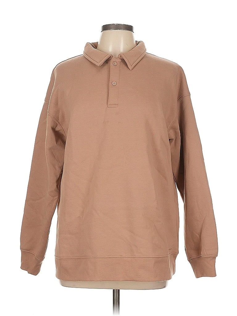 Pre-owned Mondetta Long Sleeve Button Down Shirt In Brown