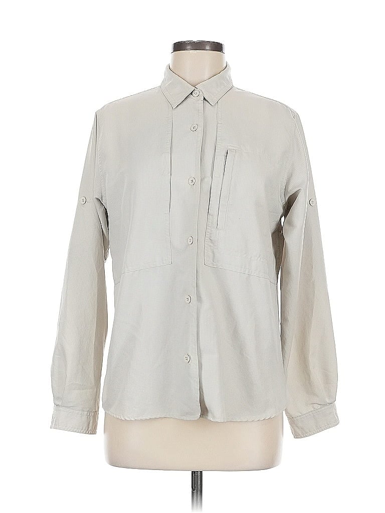 Pre-owned Royal Robbins Long Sleeve Blouse In Gray