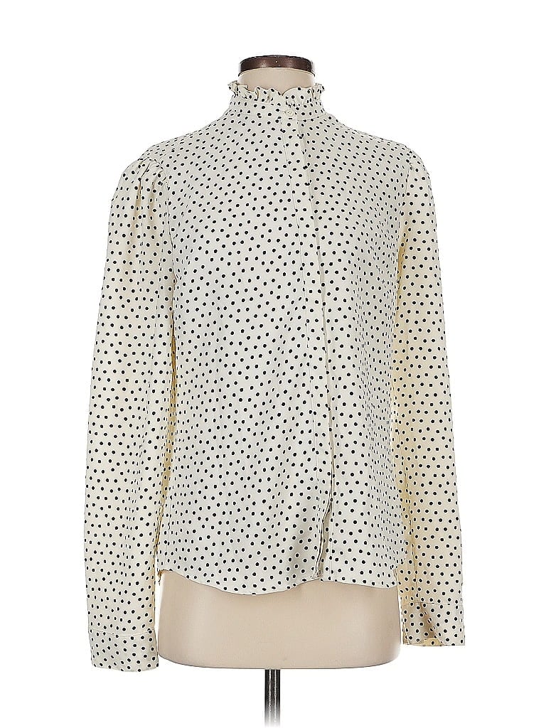 Pre-owned Express Long Sleeve Blouse In White