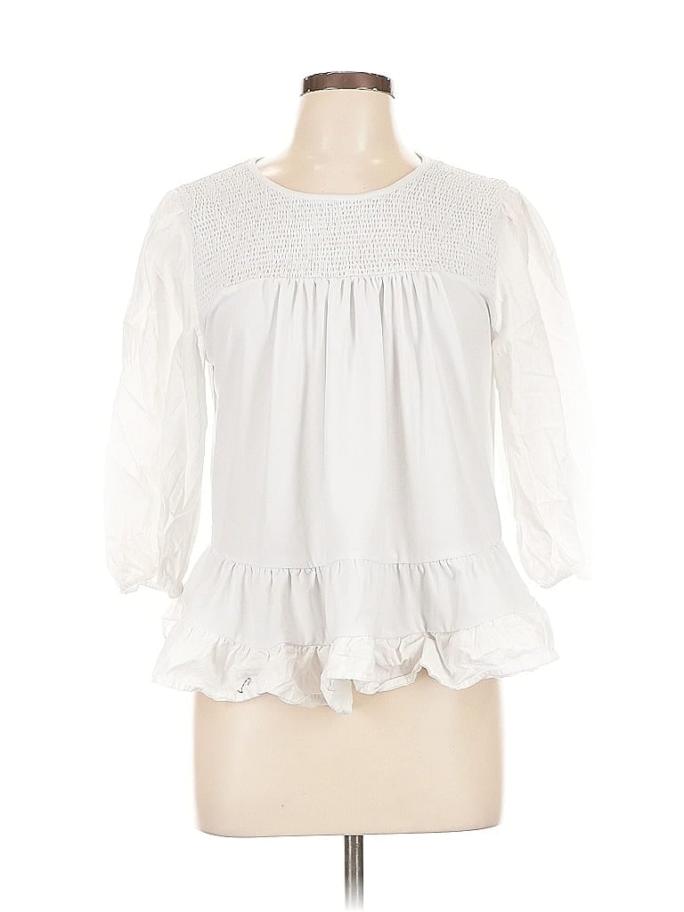 Click to view more detailed imagery on our partner's website Pre-owned Cece 3/4 Sleeve Blouse In White