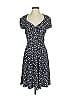 Leota Polka Dots Blue Casual Dress Size S (petite) - photo 1