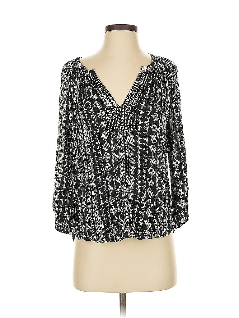 Pre-owned Velvet By Graham & Spencer 3/4 Sleeve Blouse In Gray