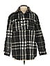 H&M 100% Polyester Plaid Gray Coat Size XS - photo 1