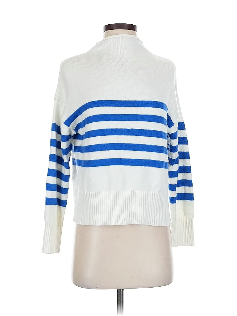 Pre-owned Truth By Republic Turtleneck Sweater In White