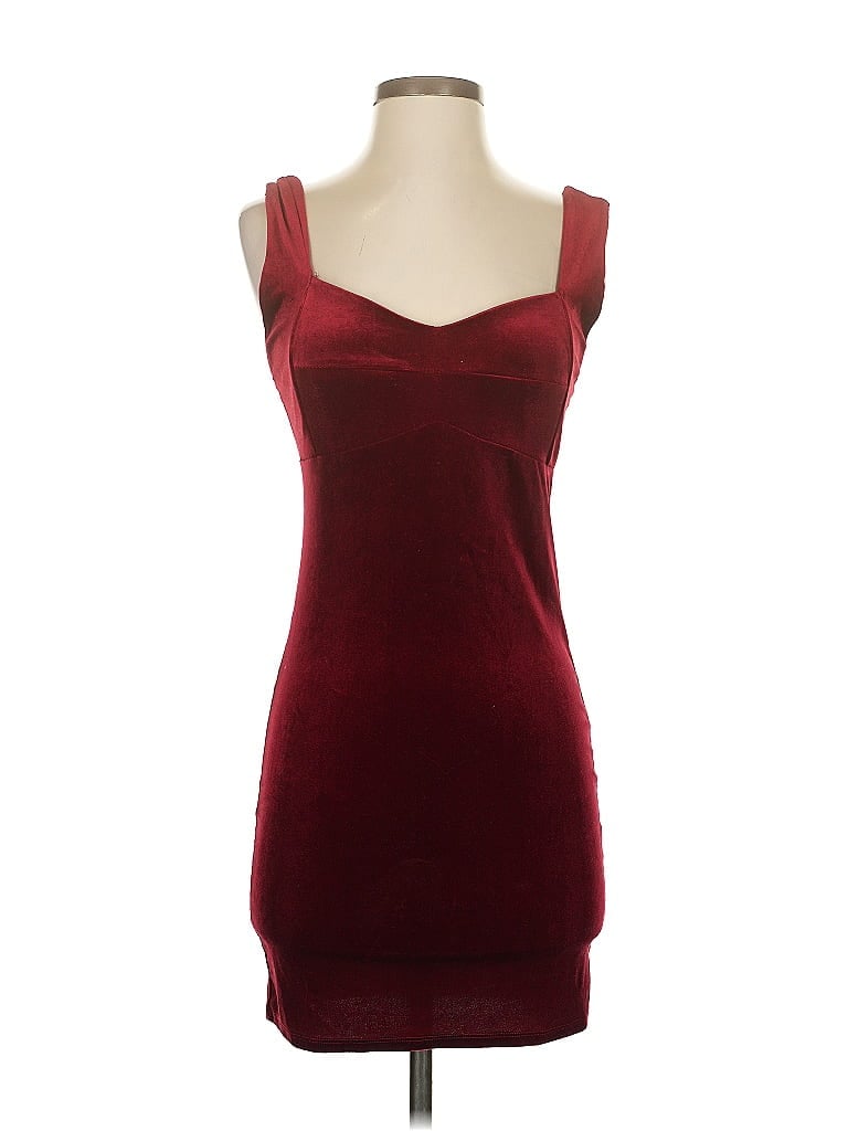 Pre-owned Forever 21 Cocktail Dress In Burgundy