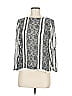 J.Crew Collection 100% Polyester Floral Paisley Gray 3/4 Sleeve Blouse Size 6 - photo 1