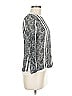 J.Crew Collection 100% Polyester Floral Paisley Gray 3/4 Sleeve Blouse Size 6 - photo 4