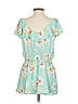 Suzanne Betro 100% Polyester Floral Teal Casual Dress Size S - photo 2