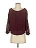 JOA 100% Polyester Burgundy 3/4 Sleeve Blouse Size XS - photo 1