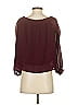 JOA 100% Polyester Burgundy 3/4 Sleeve Blouse Size XS - photo 2