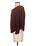 JOA 100% Polyester Burgundy 3/4 Sleeve Blouse Size XS - photo 5