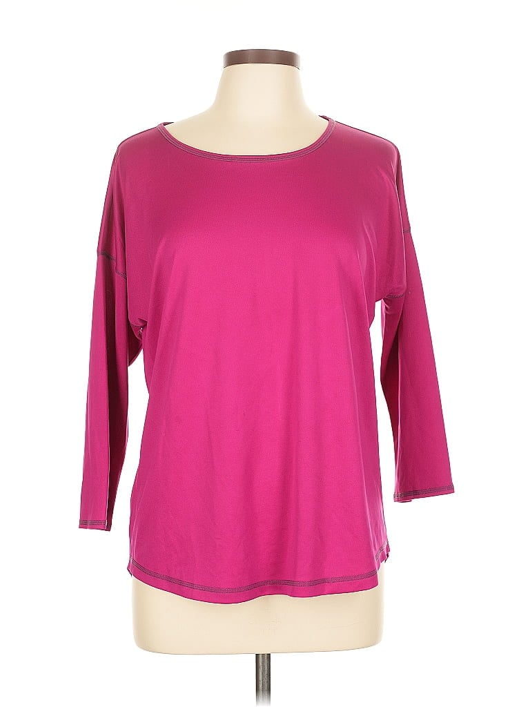 Click to view more detailed imagery on our partner's website Pre-owned St. John's Bay 3/4 Sleeve T-shirt In Pink