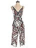 BCBGeneration 100% Rayon Graphic Ivory Jumpsuit Size XS - photo 1