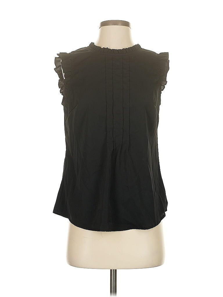 Pre-owned Allegra K Sleeveless Blouse In Black