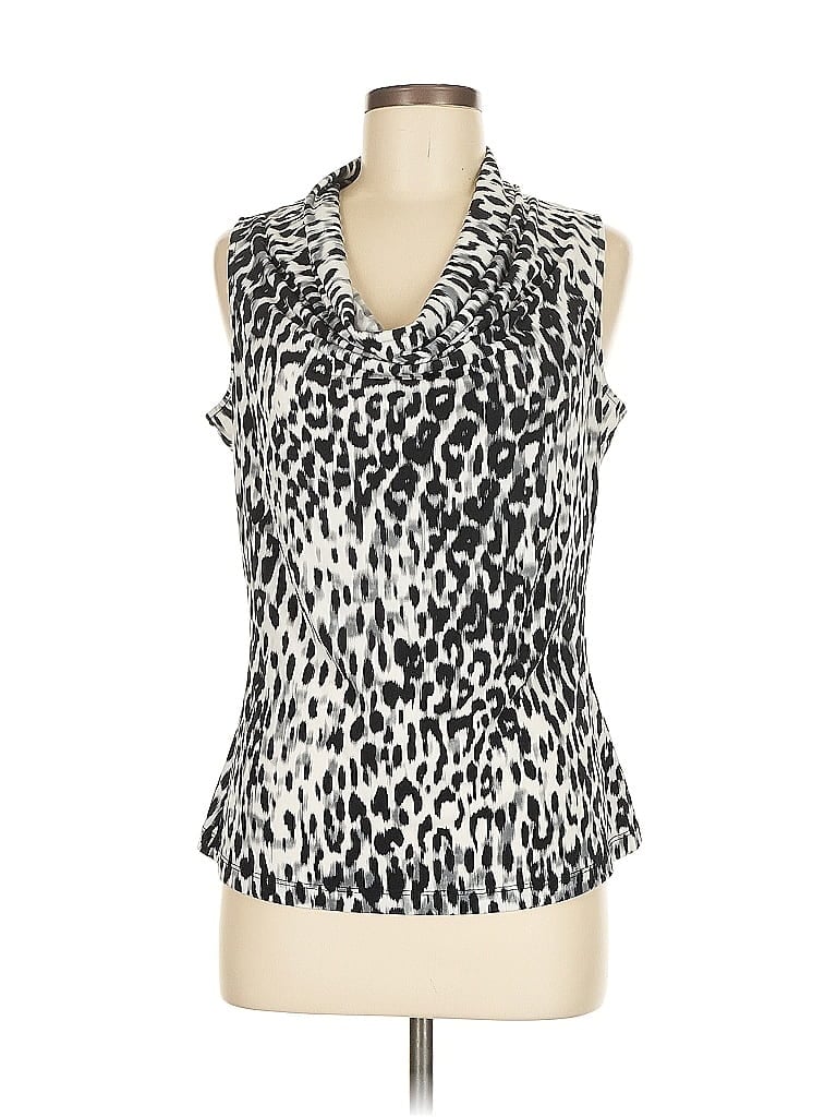 Pre-owned Marc New York Andrew Marc Sleeveless Blouse In Silver