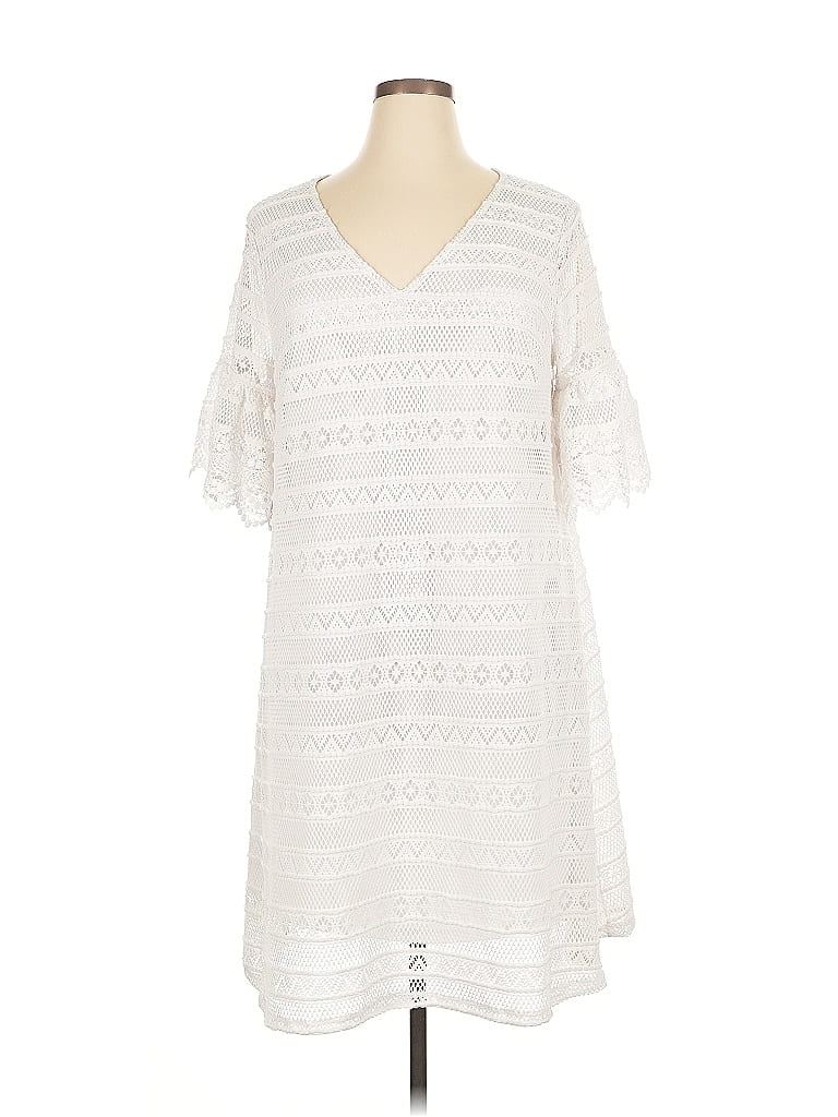LANE BRYANT Pre-owned Casual Dress In White