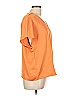 Cupcakes & Cashmere 100% Polyester Orange Short Sleeve Blouse Size L - photo 4
