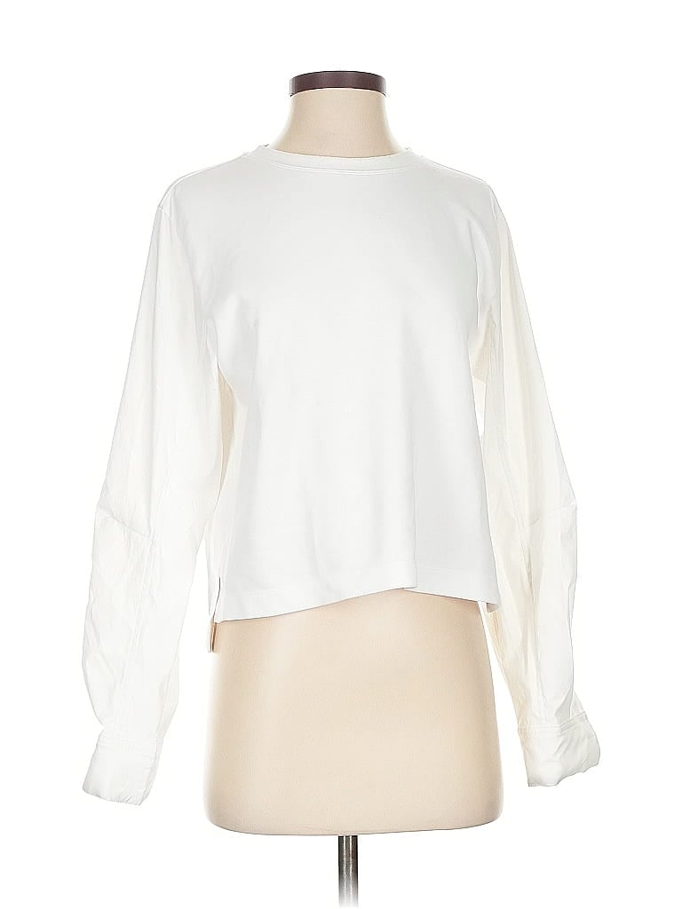 Pre-owned Athleta Sweatshirt In White