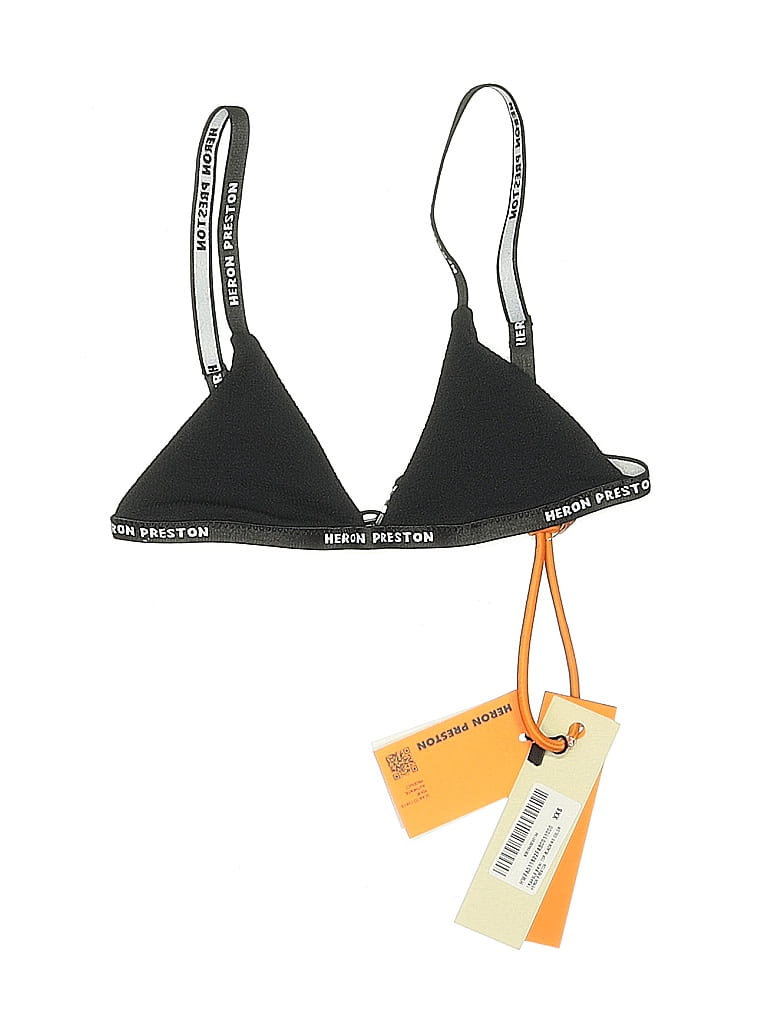 Click to view more detailed imagery on our partner's website Pre-owned Heron Preston Swimsuit Top Black Graphic Pattern Swimwear